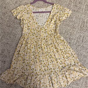 Floral Yellow Women’s Dress